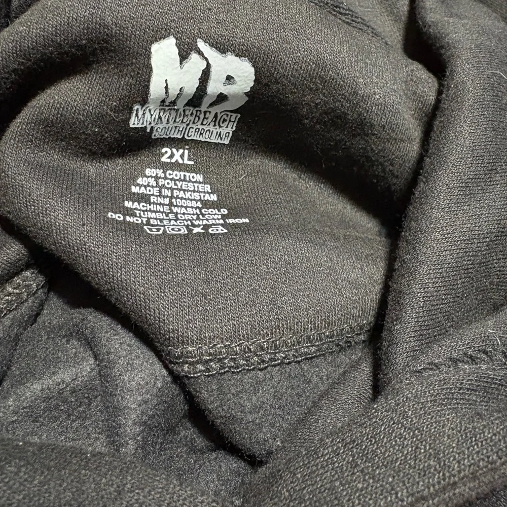 New Myrtle Beach Black Hoodie with Pink Graphic size 2X - Picture 2 of 2